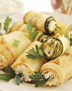 Рулетики из кабачков с сыром и чесноком