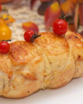 Рулетики из куриного филе с тыквой