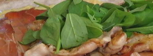 рулетики из лаваша с курицей, ветчиной и шпинатом. Шаг 7