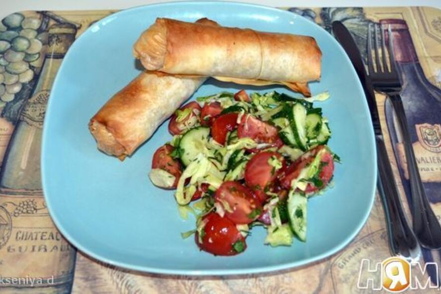 Рецепт рулетики с куриной начинкой