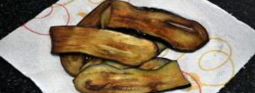 рулеты из баклажанов с чесноком. Шаг 2