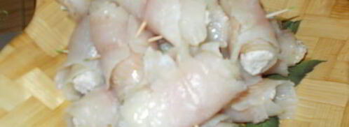 рулеты из телапии с творожным сыром и орехами. Шаг 7