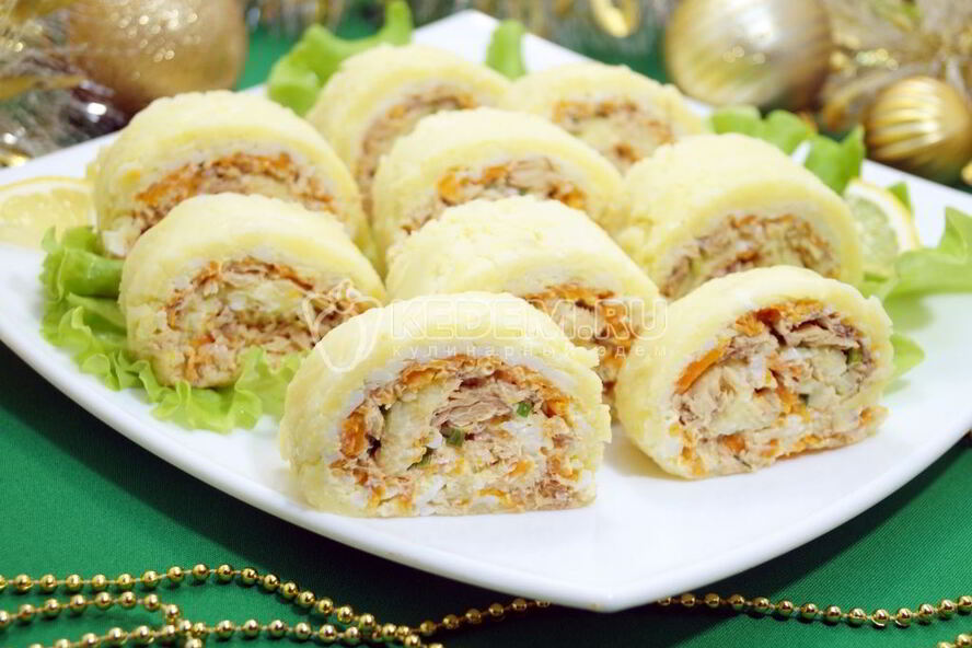 Рецепт салат-рулет карнавал