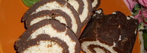 шоколадно-кокосовый рулет без выпечки. Шаг 6