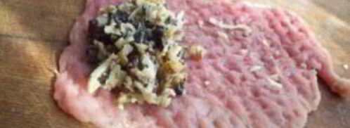 свиные рулеты с сыром и грибами. Шаг 4