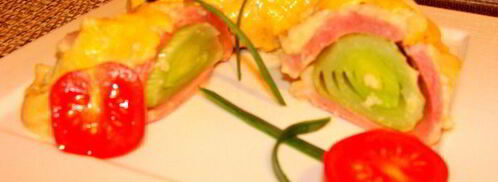 запеченные рулетики из ветчины. Шаг 8