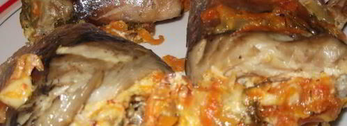 запеченные рулеты из скумбрии. Шаг 10