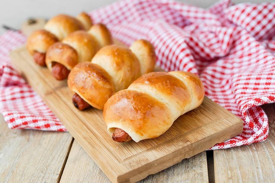 Рецепт сосиски в тесте на кефире