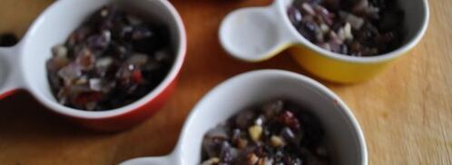 сырный гратен с креветками и красным луком. Шаг 4