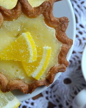 Лимонные тарталетки с лимонным мармеладом