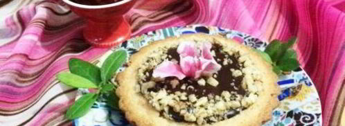 миндальные тарталетки с шоколадной начинкой. Шаг 8