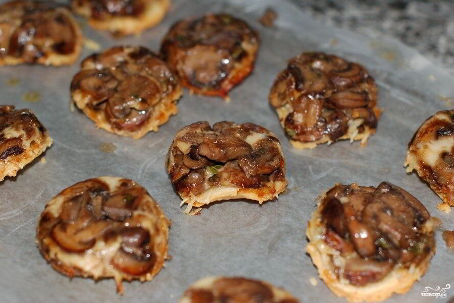 Рецепт слоеные тарталетки с грибами