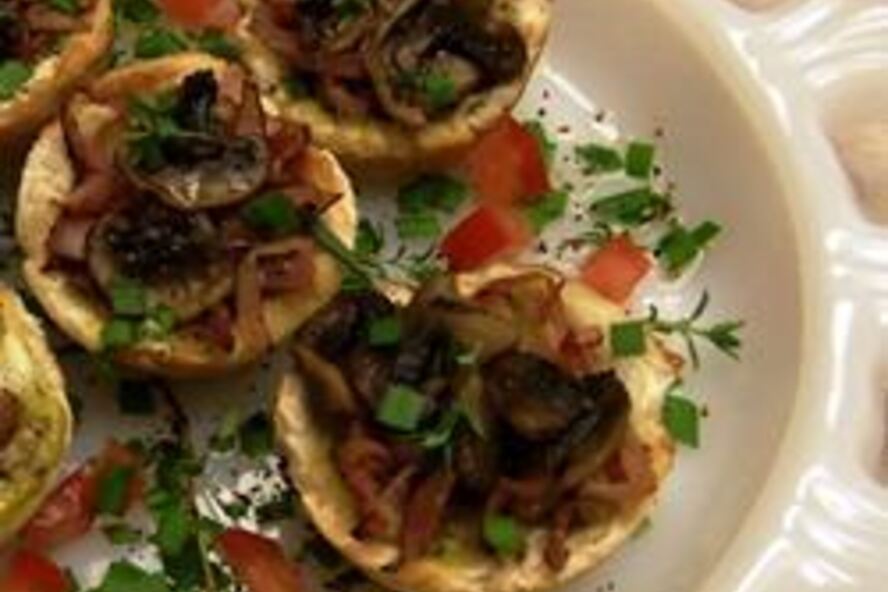 Рецепт тарталетки из хлеба с грибами