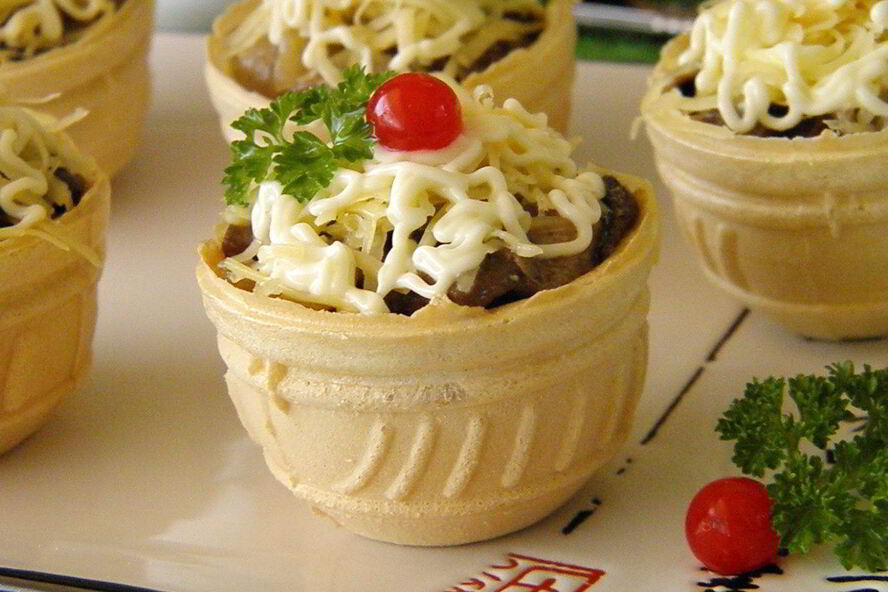 Рецепт тарталетки с грибами