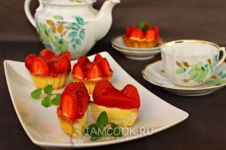 Рецепт тарталетки с клубникой