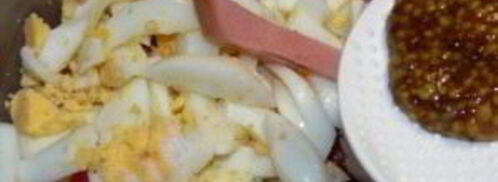 тарталетки с копченой колбасой. Шаг 2