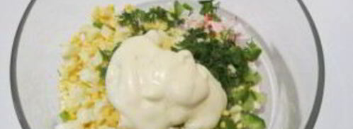 тарталетки с крабовыми палочками и сыром. Шаг 2