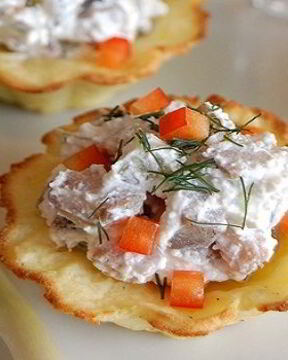 Тарталетки с селедкой