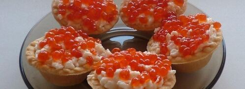 тарталетки с сыром и икрой. Шаг 4