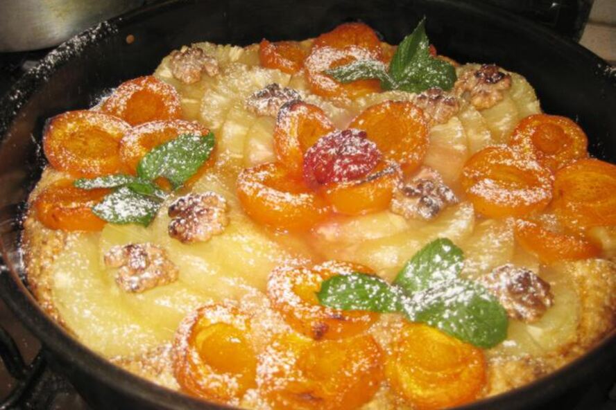 Рецепт абрикосово-ананасовый тарт в карамели