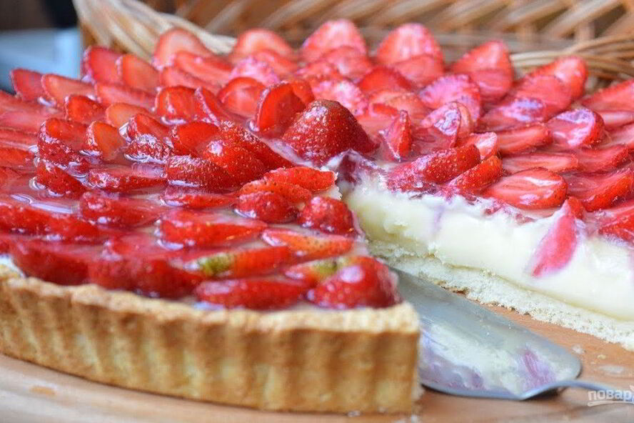Рецепт клубничный тарт с заварным кремом