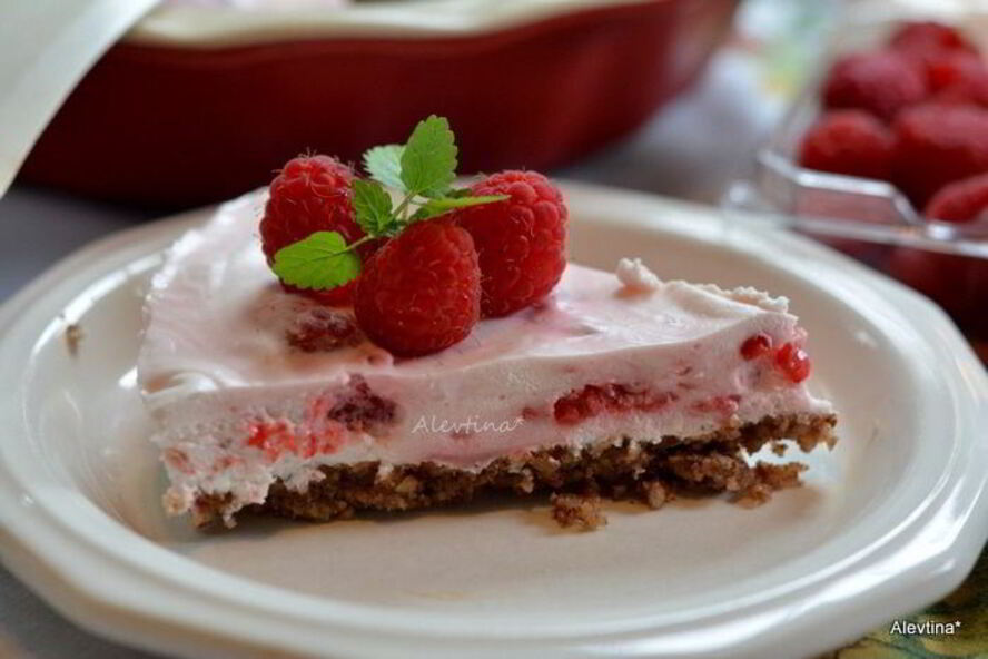 Рецепт легкий малиновый тарт