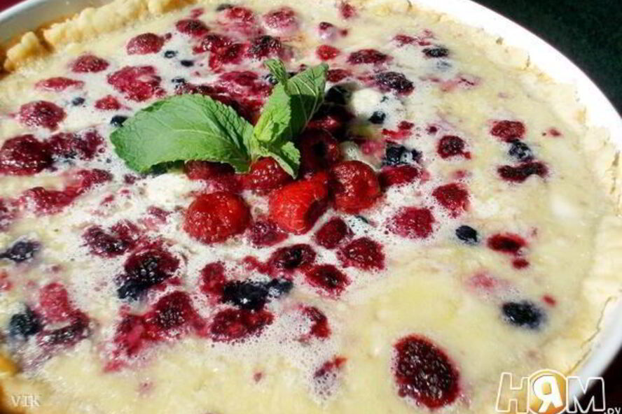 Рецепт малиновый тарт с белым шоколадом