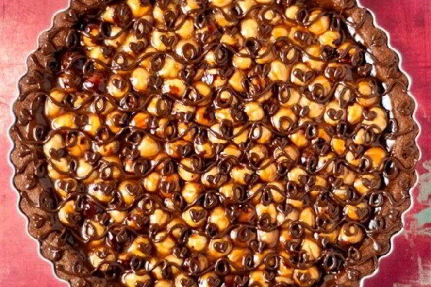 Рецепт шоколадно-карамельно-ореховый тарт