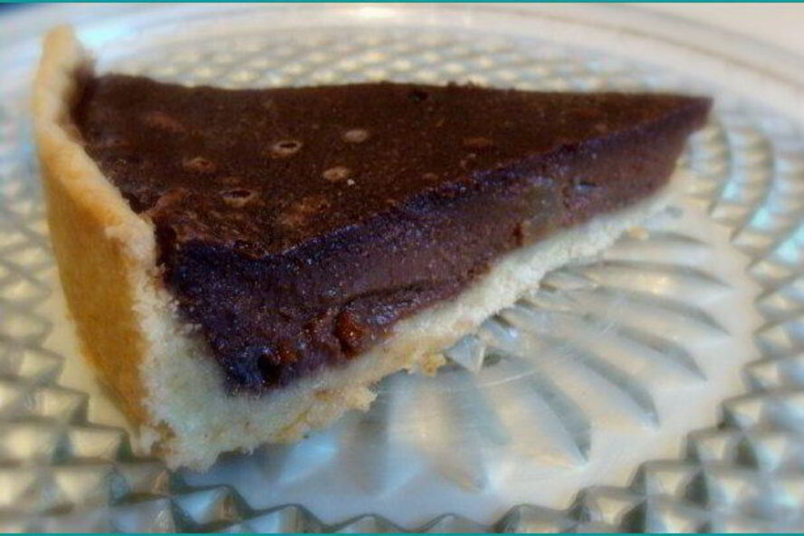 Рецепт шоколадный тарт с грушами и карамелью