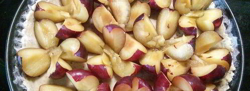 сливовый тарт с ореховым безе. Шаг 5