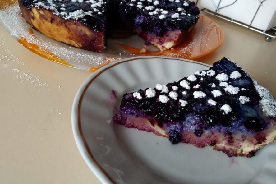 Рецепт тарт с черникой и нежным кремом в мультиварке