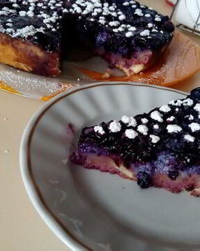 Тарт с черникой и нежным кремом в мультиварке