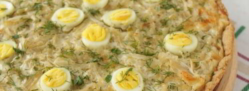 тарт с капустой и перепелиными яйцами. Шаг 9