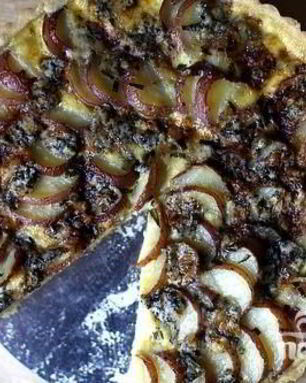 Тарт с картофелем и голубым сыром