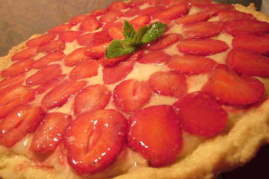 Рецепт тарт с клубникой и белым шоколадом