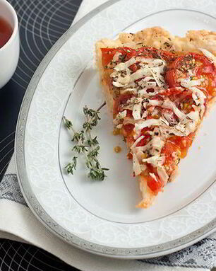 Тарт с помидорами черри