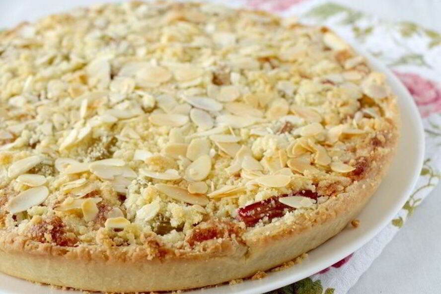 Рецепт тарт с ревенем и миндальным кремом