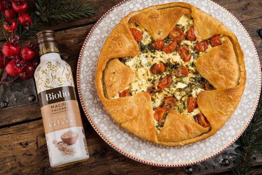 Рецепт тарт с творогом, помидорами черри и базиликом