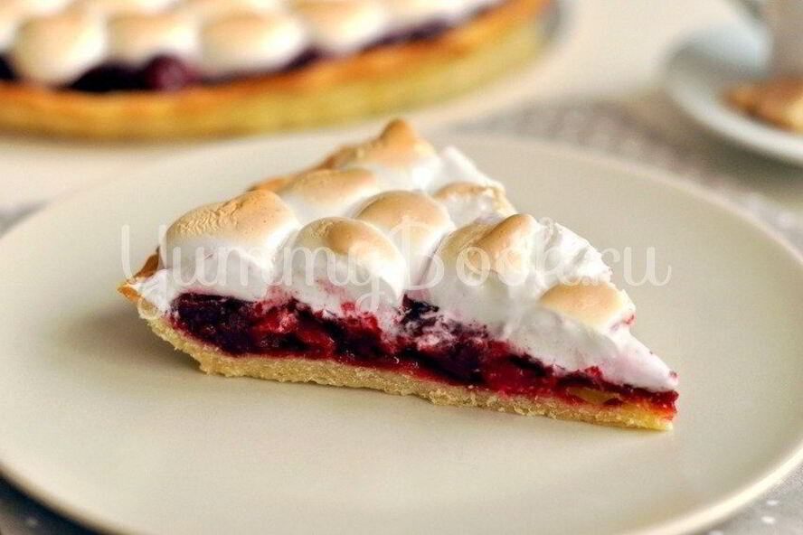 Рецепт тарт с вишней и меренгой