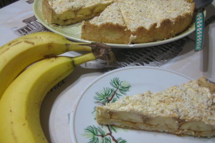 Рецепт восхитительный банановый тарт с карамелью