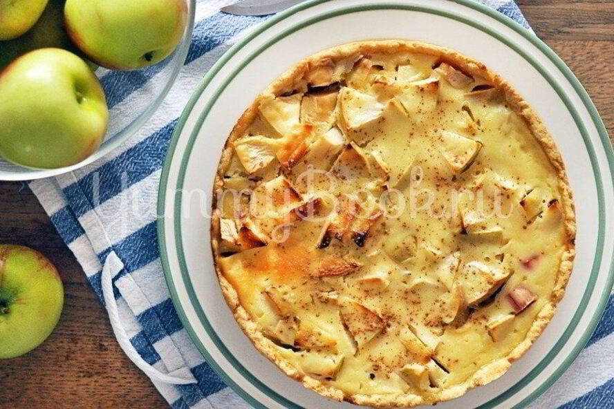 Рецепт яблочный тарт с ревенем