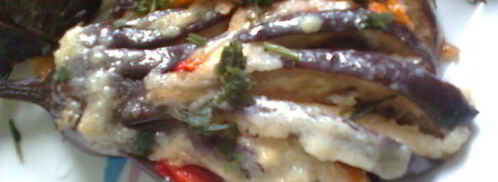 веер из баклажан. Шаг 2