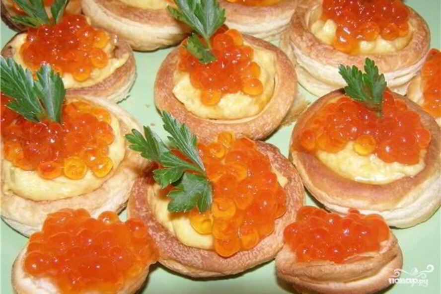 Рецепт волованы с деликатесами