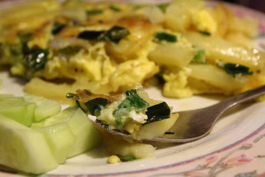 Рецепт картофель в яичнице пир студента