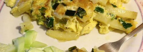 картофель в яичнице пир студента. Шаг 7