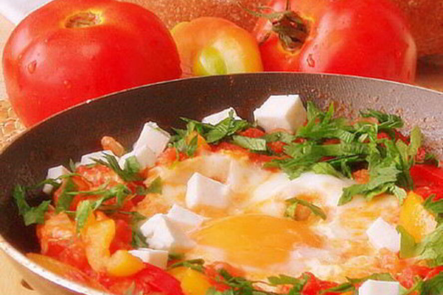 Рецепт шакшука с сыром фета