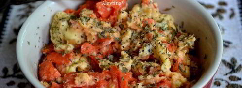 яичница-болтунья с копченой семгой. Шаг 5