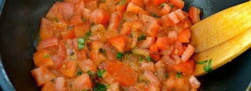 яичница-болтунья с помидорами. Шаг 2