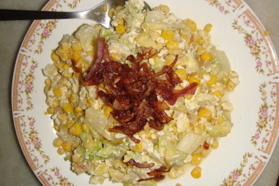 Рецепт яичница с чили