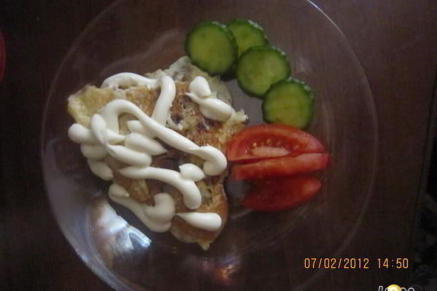 Рецепт яичница с хлебом и луком